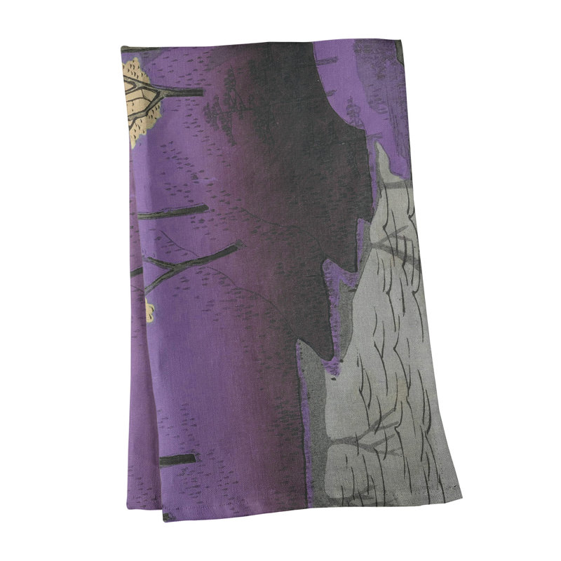 Serviette de thé chiyogaike étang Macintyre, Sergé de coton, Mauve