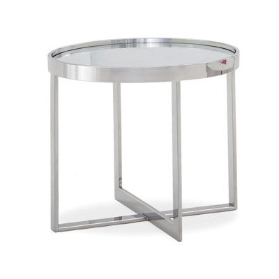 Titan Glass Top Sled End Table