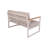 Catalina 51.57'' Wide Powder Coated Steel Loveseat with Cushions