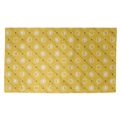 Jaune Tapis décoratif phases de lune