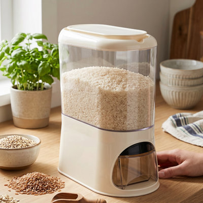 Contenant alimentaire, distributeur de riz, contenant de riz étanche à l'humidité avec tasse pour la cuisine