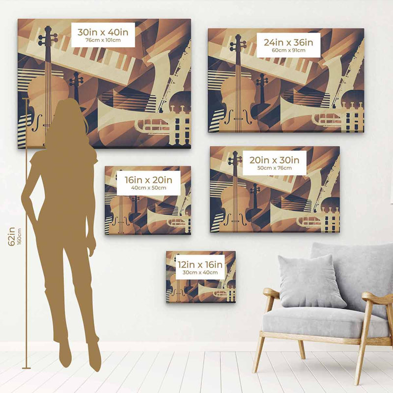 Hasaan " Brown Abstract Jazz Art ", Unframed, 12" H x 16" W