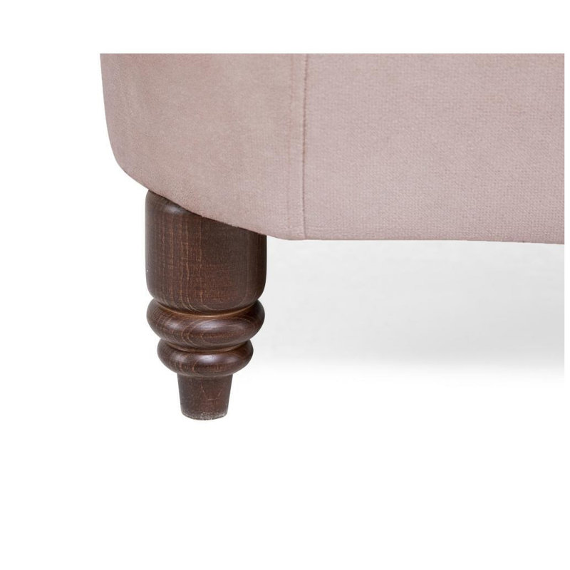 Lakefront Velvet Armchair, Light Pink