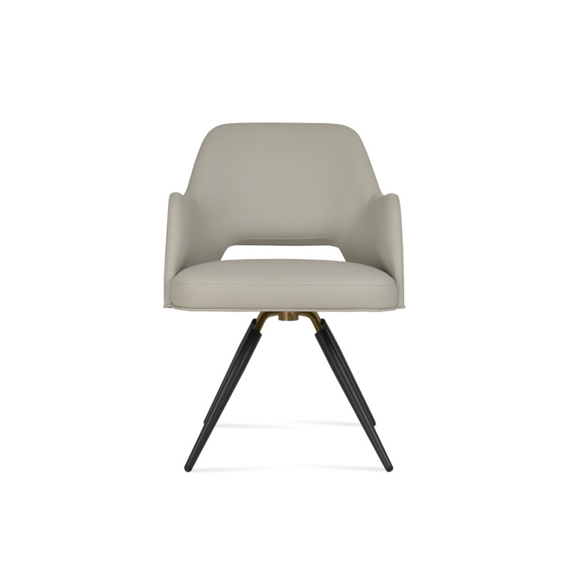 Chaise Marash, Noir, Gris clair
