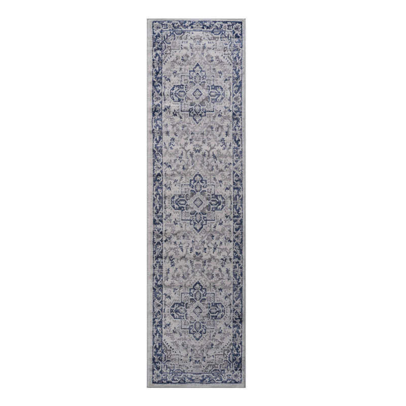 Loom & Area Rug 2x8 In Blue/grey/ - Non-shedding, Stain-, Adds Gloss To Living Room, Bedroom, Dining Home Office Stylish Blue/grey/, Stain For Dining,