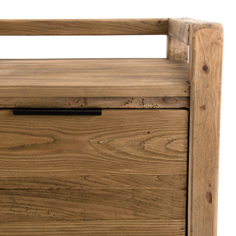 Casiano 55cm W Solid Wood Bedside Table