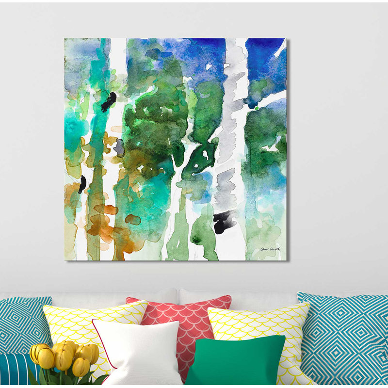 «Up to The NorTrand Skies II», reproduction de peinture à l'aquarelle, H 18 po x l 18 po x P 1 po, Toile tendue