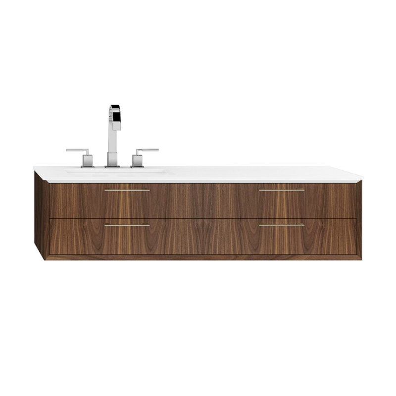 Gemelli 48'' W Vanity Top, Polished White