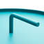 Table d'appoint 20 po x 20 po x 21,14 po, bleu sarcelle, fer et poignée sarcelle