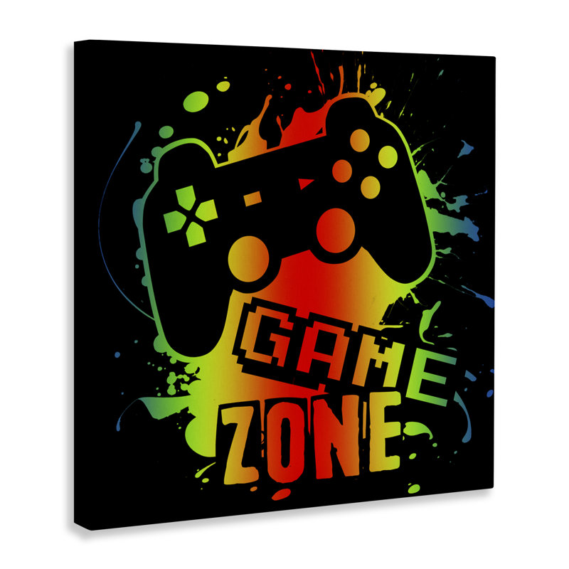 Gradient Gaming Zone Canvas, design by Marcus Prime, 24" H x 24" W