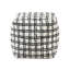 Pouf moderne en tissu, blanc noir, base antidérapante, blanc carré 16 po x 16 po x 16 po, tissu 100%, capacité de poids de 300 lb-132943692