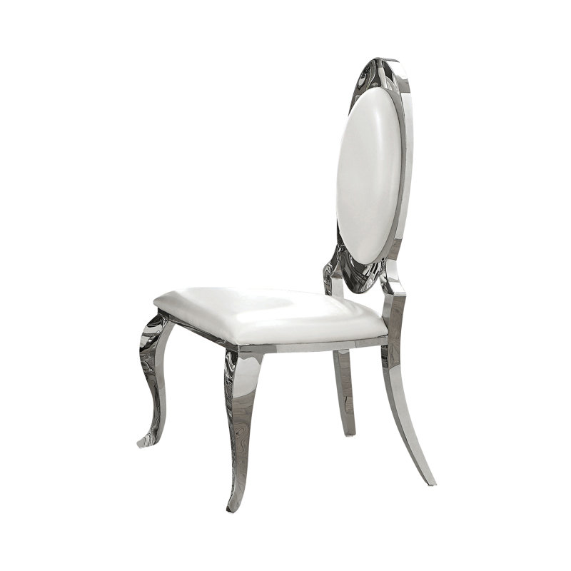 Chaise d'appoint rembourrée blanche Mayrim