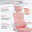 Fauteuil de travail ergonomique avec appui-tête et accoudoir rabattable Joyti-273634312-289708967