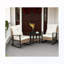 Chaise berçante de patio en osier avec coussins et table capitonnés (2 chaises)-129891684