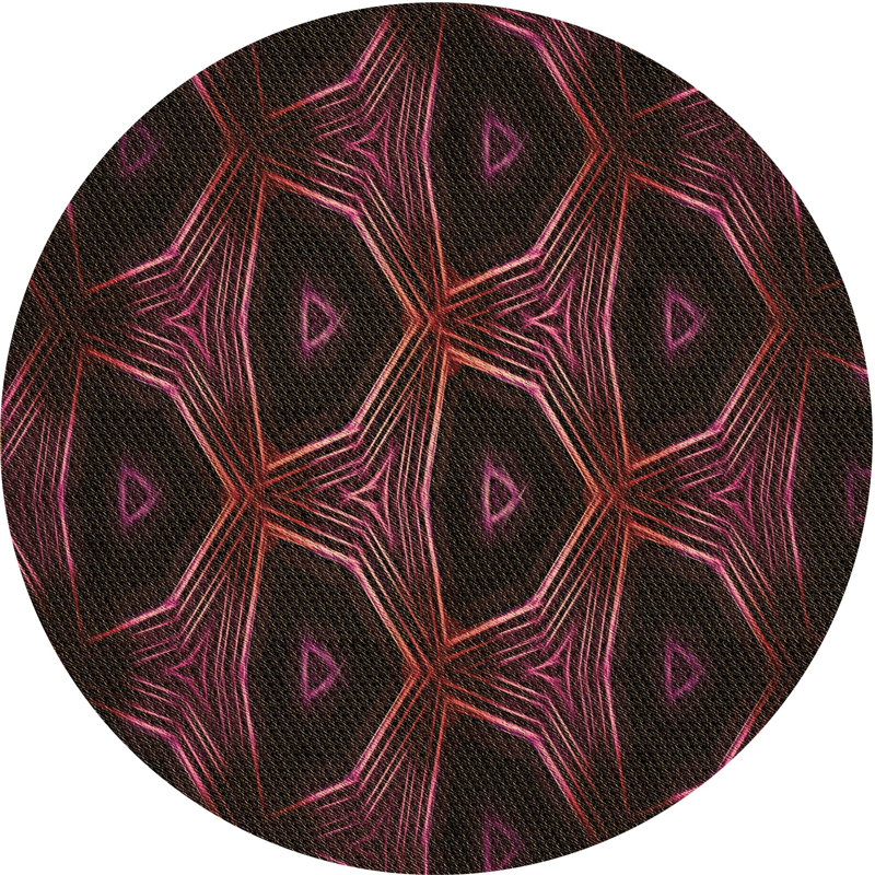 Abstract Indoor Rug, Round 8'