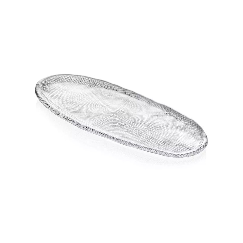 Diamante' Oval Tray Clear, 0.8" H x 13.4" L x 5.9" W 