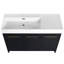 Meuble-lavabo 48 po en châtaignier noir avec lavabo en résine et porte à fermeture en douceur - lavabo moderne de 48 po