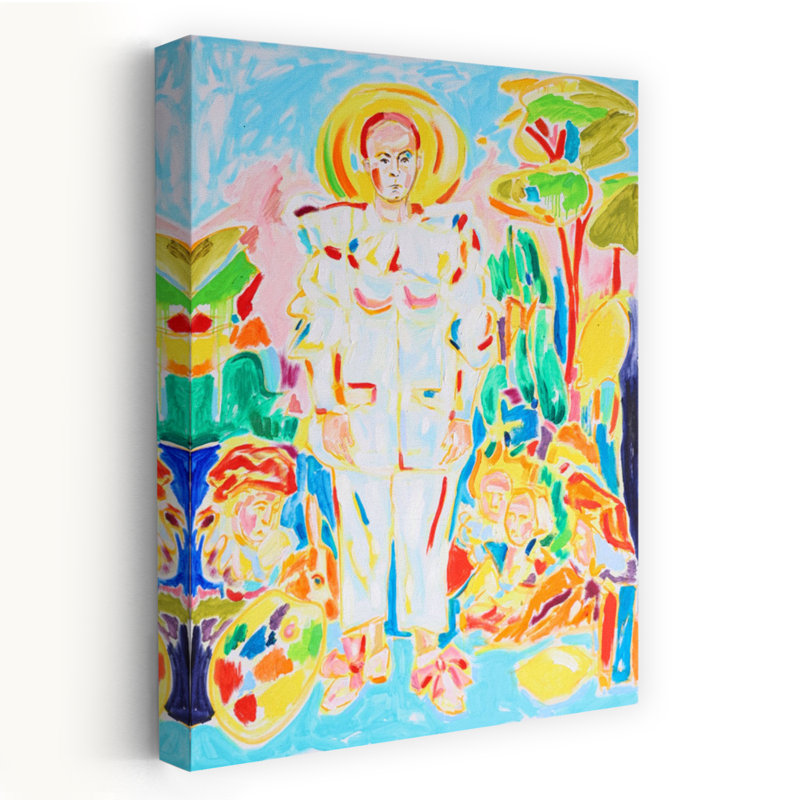 Art contemporain, paysage abstrait moderne audacieux, H 36 po x l 24 po