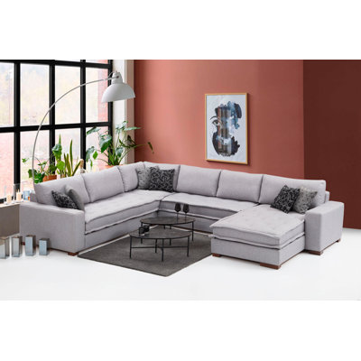 137.8" Wide Right Hand Facing Modular Corner Sectional