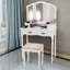 Ensemble coiffeuse avec tabouret et miroir Django-30960292