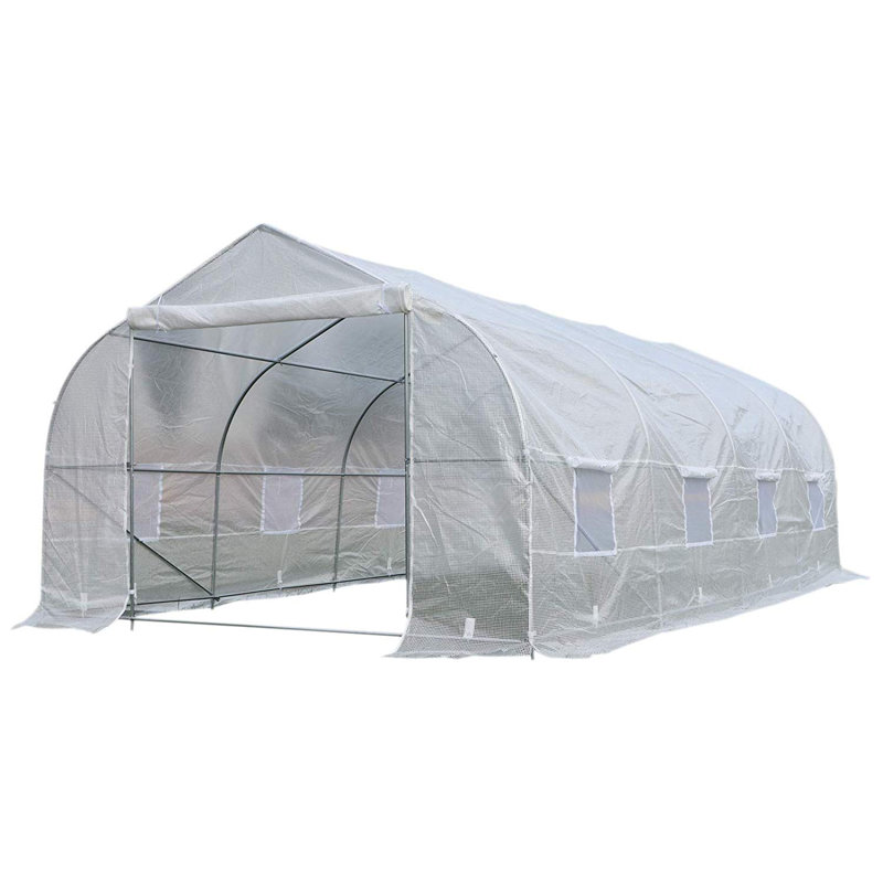 9.75"  W x  19.75" D Hobby Greenhouse, White