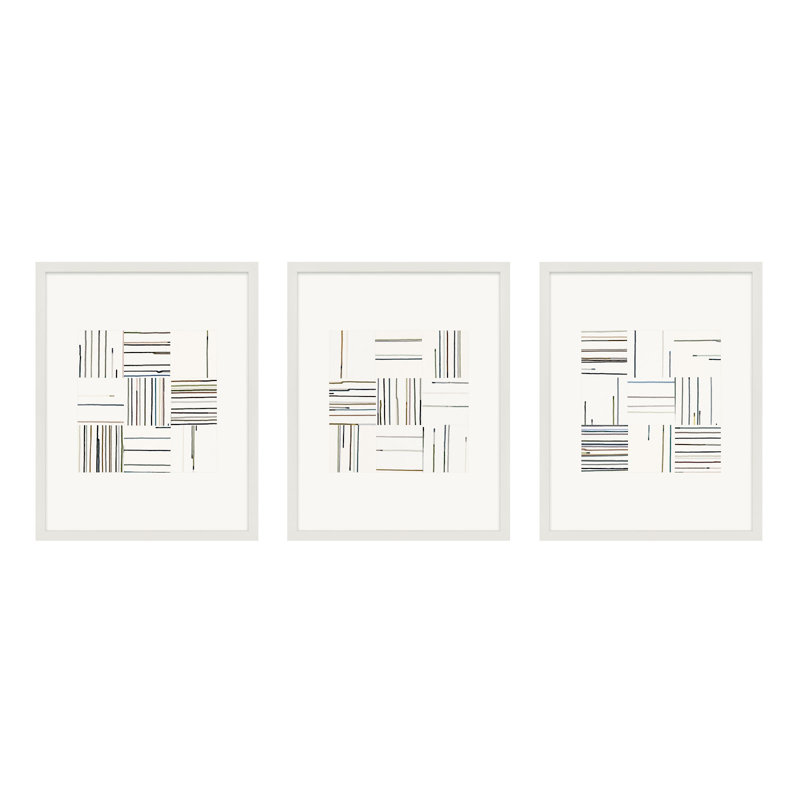 Drips Painting by Beth James, White Framed, 30" H x 24" W x 1.25" D