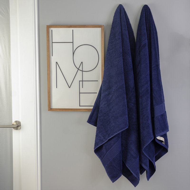 100% Cotton Plush Bath Sheet, Navy Blue
