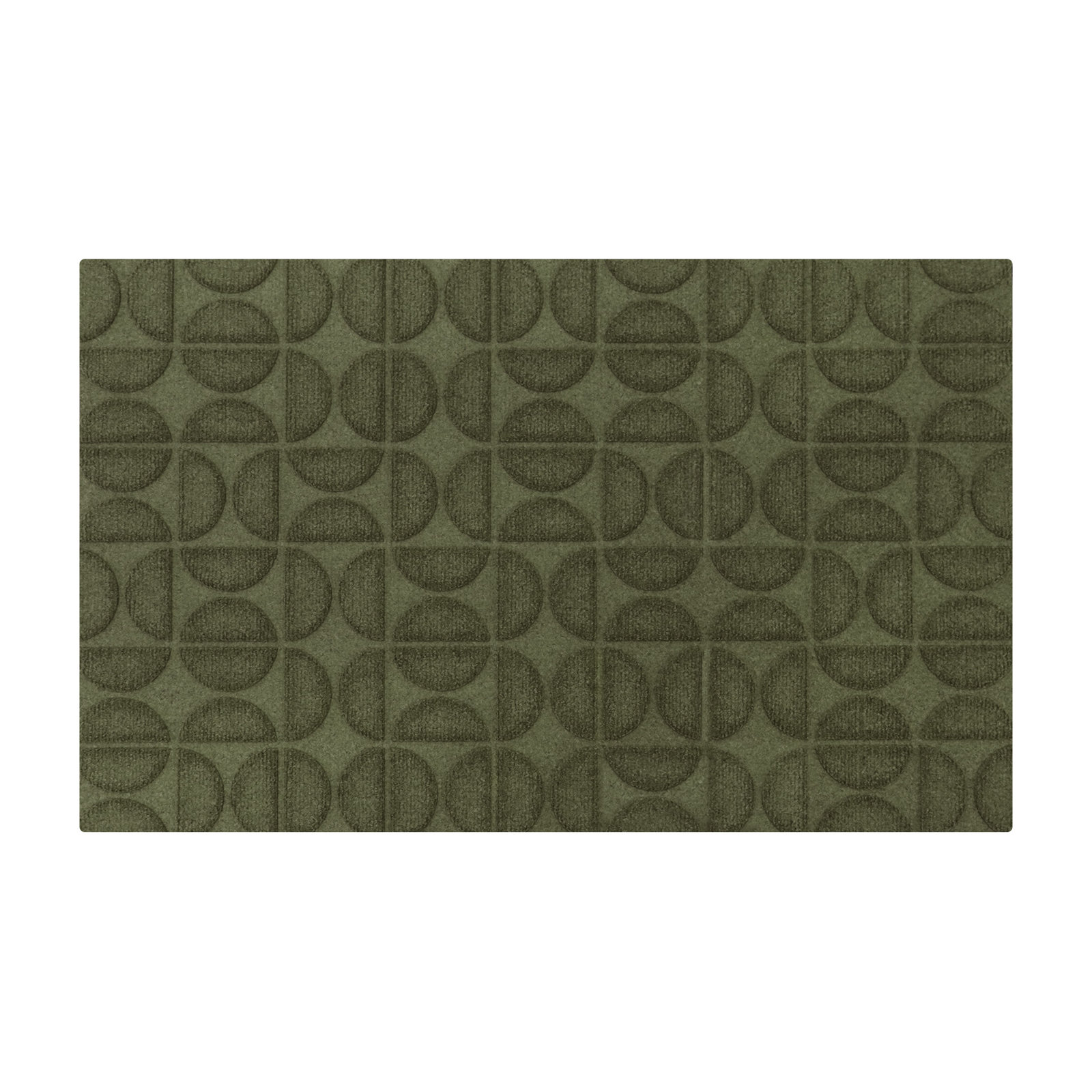WaterHog Luxe Hourglass Non-Slip Doormat, Olive