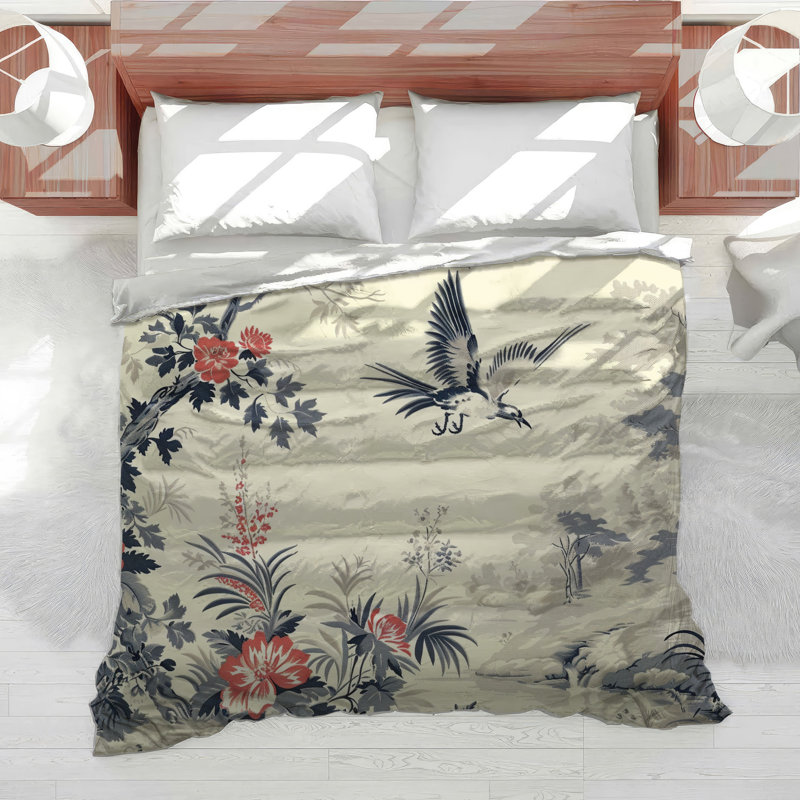 Bird Nature Cotton Blend Comforter, Twin Extra Long Comforter