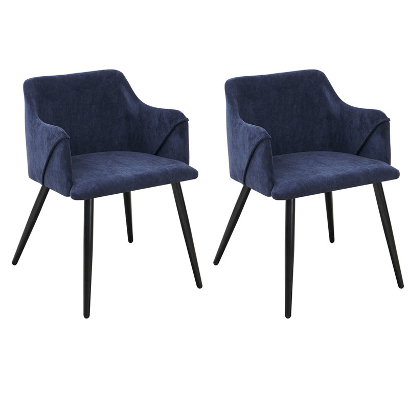 Sofiya 47cm H Upholstered Armchair, Blue, Black