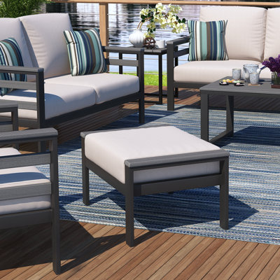 Outdoor Ottoman With Sunbrella Cushion