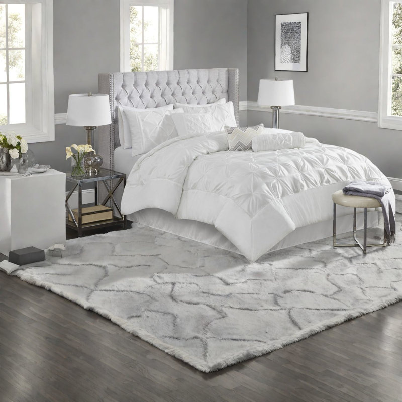 Elegant 7-piece Bedding Set, Polyester, Contemporary Style For Modern Home