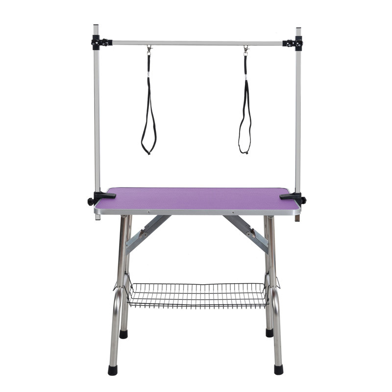 Table de toilettage pour chien pliante 46 po 46 po, Mauve