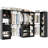 120" × 39“ Closet System With Door And Wooden Drawers(Adjustable Width)-2061721201
