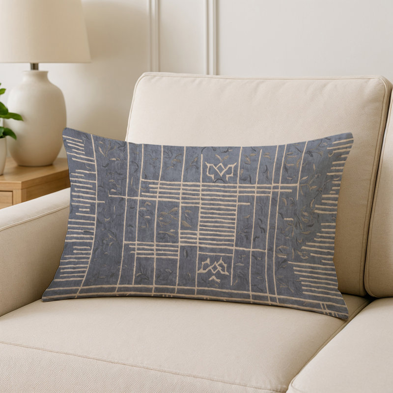Coussin décoratif intérieur et extérieur Modern, Gris 5, Rectangle H 20 po x l 14 po