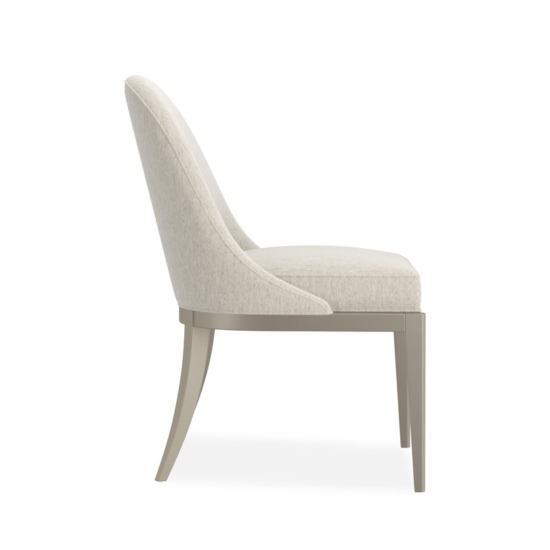 Caracole Classic Upholstered Dining Chair, Soft Silver, Beige
