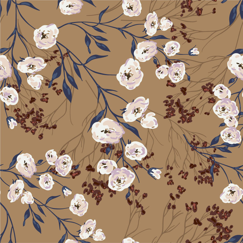 Floral Tile, 2.08' W x 10.42' L