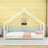 Metal Playhouse Bed With Roof And Slats-1167040714-1167040713