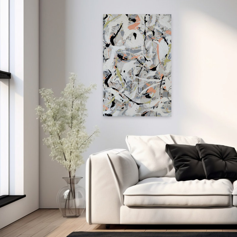 Art contemporain contemporain abstrait, H 36 po x l 24 po