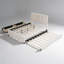 Lit plateforme double tapissier pleine grandeur avec 2 tiroirs et 1 lit gigogne simple, tête de lit classique, beige-1203183316-1203183314