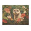 Loutre ludique en fleurs tropicales I - loutre sur bois-1622072809