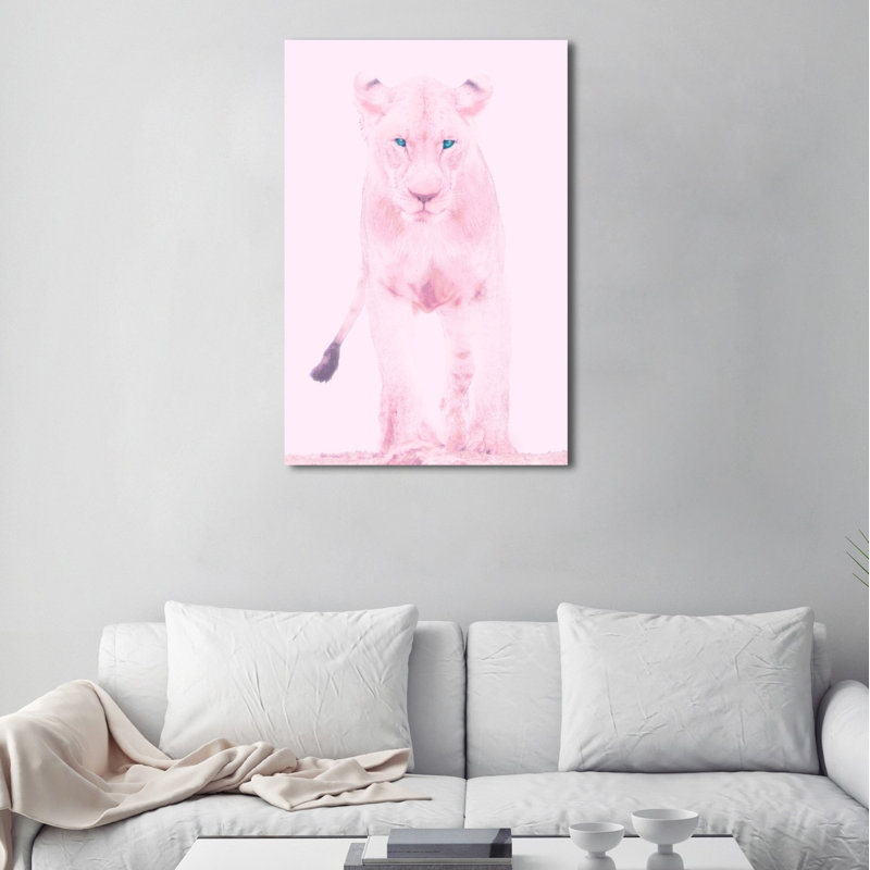 Grand lion-impression d’art graphique sur toile, H 15 po x l 10 po