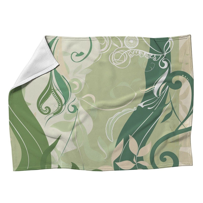 Swirls Cool Pattern Machine Printed Throw Blanket, 50" W x 60" L
