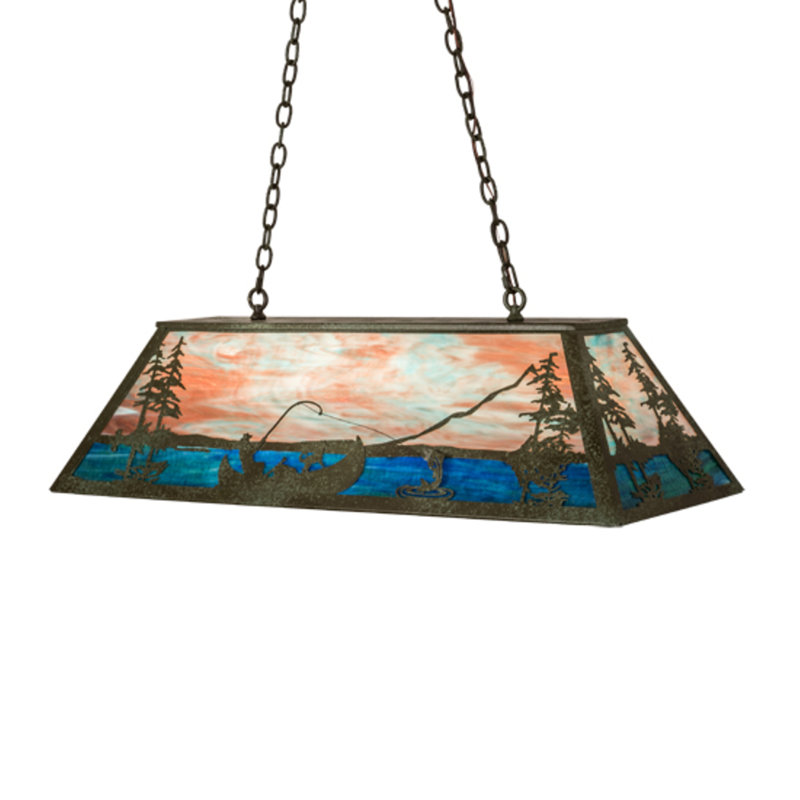 Trout And Fisherman 6 - Light Pendant