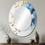 Plumeria Radiance - miroir mural bleu-1100134384