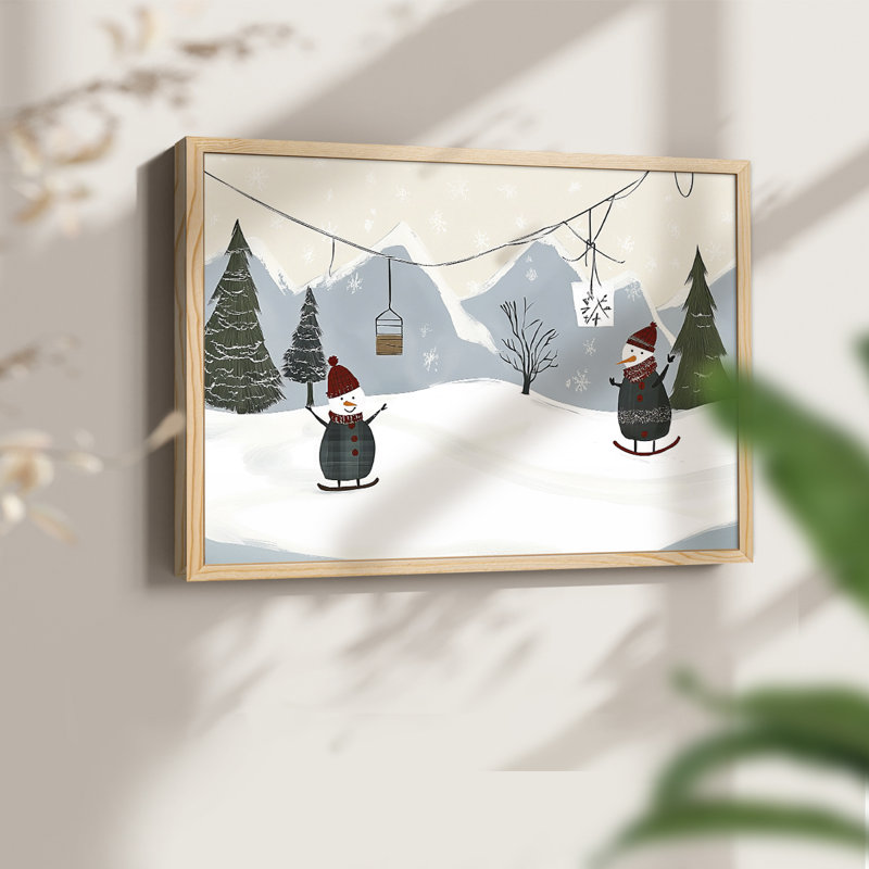 Art de Noël - CDXCIX - Reproduction encadrée - Restickable, Naturel, H 16 po x l 20 po