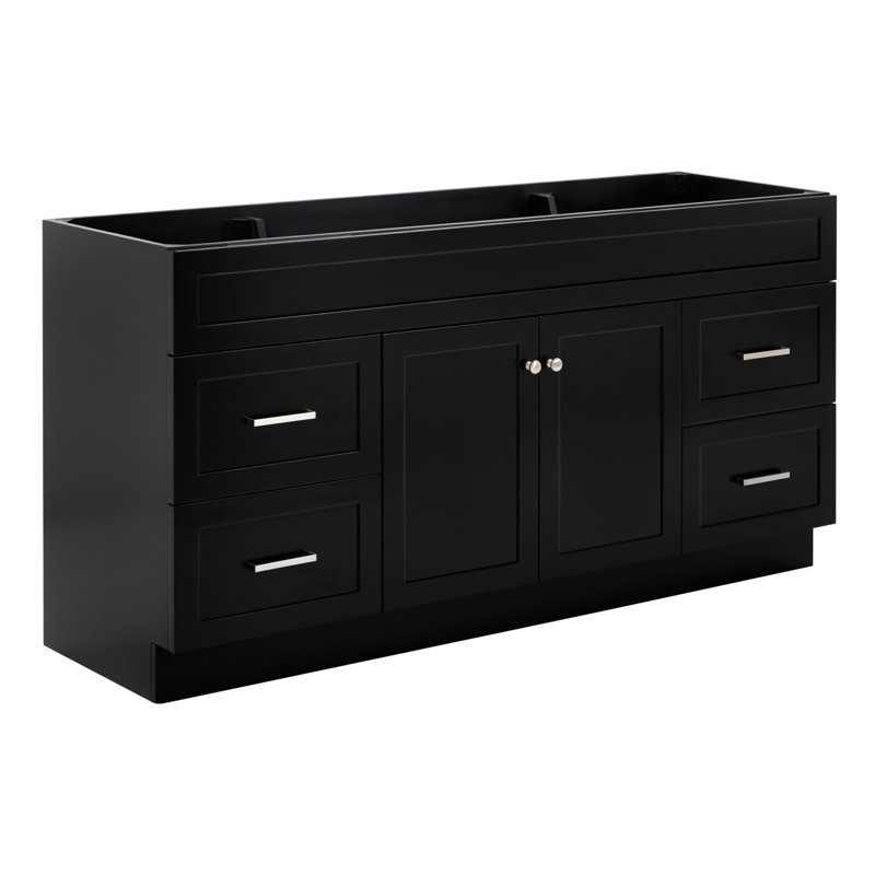 Base de meuble-lavabo simple Paulla, Noir