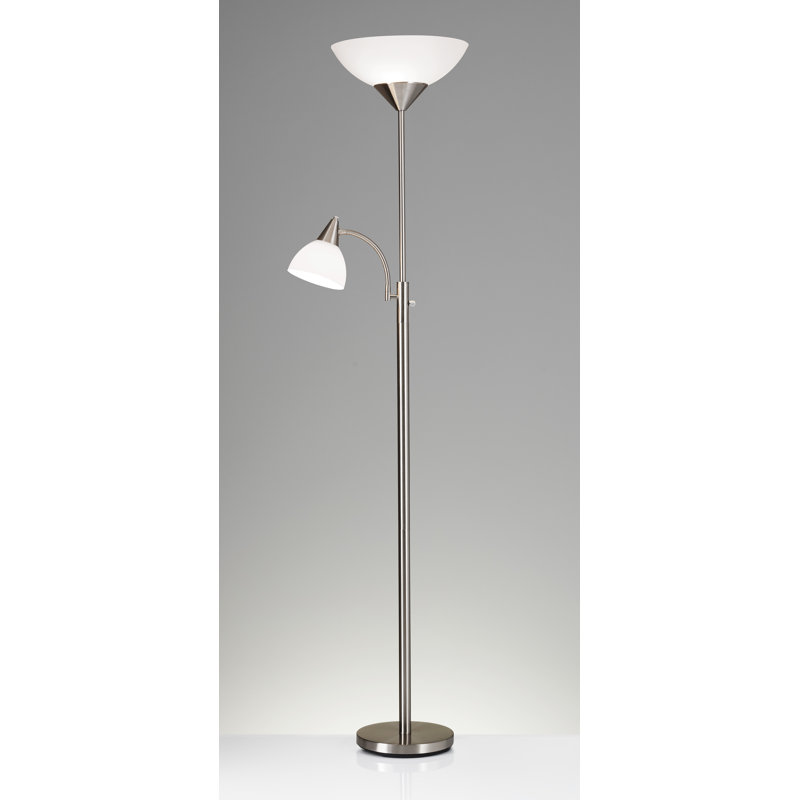 Sonia 180cm Torchiere Floor Lamp, Steel