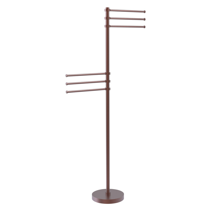 Porte-serviettes sur pied Gober, Cuivre antique