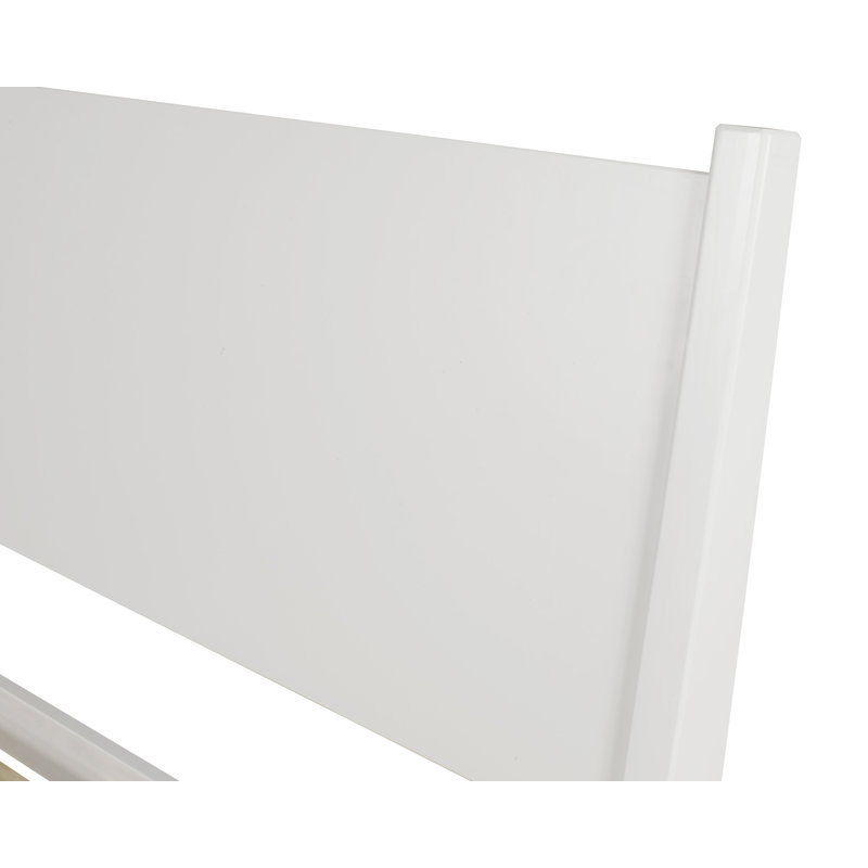 Lit plateforme Ashlie, Blanc, Très grand lit